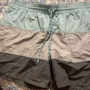 Merona Striped Men’s Swim Trunks